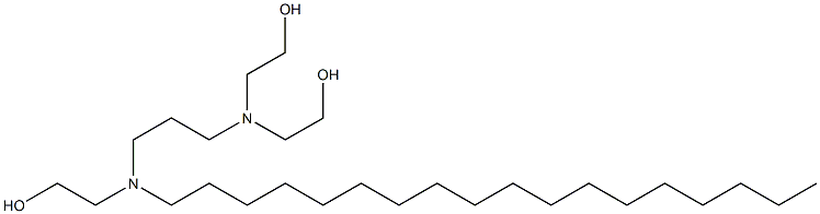 2,2'-[[3-[(2-ヒドロキシエチル)オクタデシルアミノ]プロピル]イミノ]ジエタノール 化学構造式