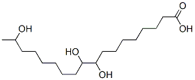 rel-(9R*,10S*)-9,10,18-トリヒドロキシオクタデカン酸 化学構造式