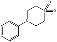 4-苯基硫代吗啉-1,1-二氧化物 结构式