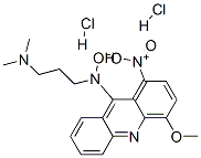 N-(3-dimethylaminopropyl)-N-(4-methoxy-1-nitro-acridin-9-yl)hydroxylam ine dihydrochloride Structure