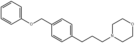 [4-[3-(モルホリン-4-イル)プロピル]ベンジル]フェニルエーテル 化学構造式