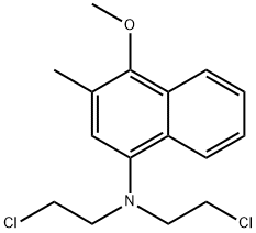 N,N-ビス(2-クロロエチル)-4-メトキシ-3-メチル-1-ナフタレンアミン 化学構造式