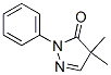 2,4-ジヒドロ-4,4-ジメチル-2-フェニル-3H-ピラゾール-3-オン 化学構造式