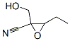 Oxiranecarbonitrile,  3-ethyl-2-(hydroxymethyl)-  (9CI) Struktur