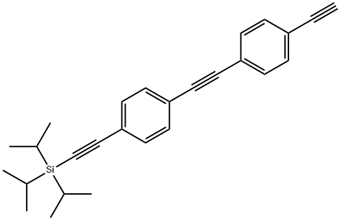 ((4-((4-ethynylphenyl)ethynyl)phenyl) ethynyl)triisopropylsilane Structure