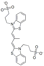 2-[2-メチル-3-[3-(3-スルホナトプロピル)ベンゾチアゾール-2(3H)-イリデン]-1-プロペニル]-3-(3-スルホナトプロピル)ベンゾチアゾール-3-イウム 化学構造式