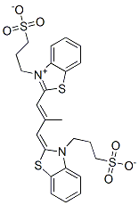 hydrogen-2-[2-methyl-3-[3-(3-sulphonatopropyl)-3H-benzothiazol-2-ylidene]prop-1-enyl]-3-(3-sulphonatopropyl)benzothiazolium Structure