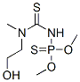 [2-ヒドロキシエチル(メチル)チオカルバモイル]アミドチオりん酸O,O-ジメチル 化学構造式