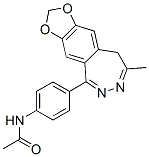 N-[4-(4-メチル-7,8-ジメトキシ-5H-2,3-ベンゾジアゼピン-1-イル)フェニル]アセトアミド 化学構造式