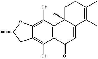 Phenanthro[3,2-b]furan-6(2H)-one, 1,8,9,11b-tetrahydro-7,11-dihydroxy-3,4,9,11b-tetramethyl-, (9S,11bS)- Struktur
