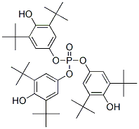Phosphoric acid tris[3,5-bis(1,1-dimethylethyl)-4-hydroxyphenyl] ester Struktur