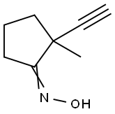 Cyclopentanone, 2-ethynyl-2-methyl-, oxime (9CI) Structure