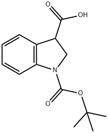 1-BOC-2,3-DIHYDRO-INDOLE-3-CARBOXYLIC ACID Struktur