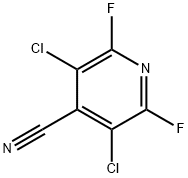 3,5-dichloro-2,6-difluoroisonicotinonitrile 化学構造式