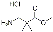 3-アミノ-2,2-ジメチルプロパン酸メチル塩酸塩 化学構造式