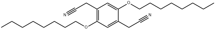 2,5-ビス(オクチルオキシ)ベンゼン-1,4-ジアセトニトリル 化学構造式