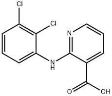 2-(2,3-ジクロロアニリノ)ニコチン酸 化学構造式