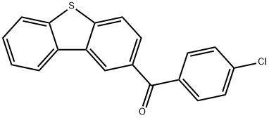 p-クロロフェニル(ジベンゾチオフェン-2-イル)ケトン 化学構造式