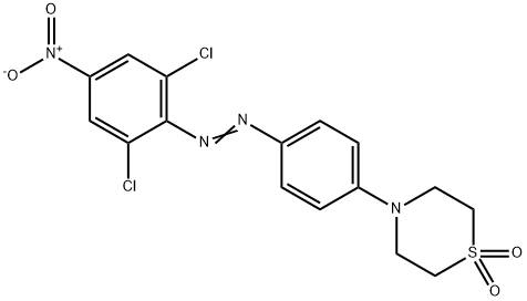 4-[4-[(2,6-二氯-4-硝基苯基)偶氮]苯基]-硫代吗啉-1,1-二氧化物, 17741-62-7, 结构式