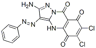 Pyrazolo[5,1-b]quinazoline-5,8,9(4H)-trione,  2-amino-6,7-dichloro-3-(phenylazo)-  (9CI) 结构式
