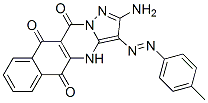 Benzo[g]pyrazolo[5,1-b]quinazoline-5,10,11(4H)-trione,  2-amino-3-[(4-methylphenyl)azo]-  (9CI) 结构式