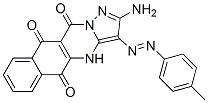 Benzo[g]pyrazolo[5,1-b]quinazoline-5,10,11(4H)-trione,  2-amino-3-[(4-methylphenyl)azo]-  (9CI),177420-12-1,结构式