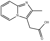 2-メチルイミダゾ[1,2-a]ピリジン-3-酢酸 化学構造式
