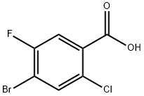 4-BROMO-2-CHLORO-5-FLUOROBENZOIC ACID Struktur