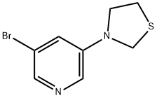 3-(5-Bromopyridin-3-yl)thiazolidine Structure