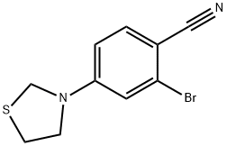 2-Bromo-4-(thiazolidin-3-yl)benzonitrile Structure