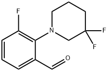 3-Fluoro-2-(3,3-difluoropiperidin-1-yl)benzaldehyde Struktur