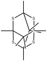 1,3,5,7,9,9,10,10-オクタメチル-2,4,6,8-テトラチアアダマンタン 化学構造式