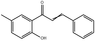 1-(2-ヒドロキシ-5-メチルフェニル)-3-フェニル-2-プロペン-1-オン 化学構造式