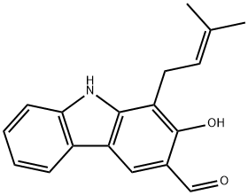 1-(3-Methyl-2-butenyl)-2-hydroxy-9H-carbazole-3-carbaldehyde|