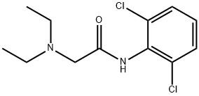 N-(2,6-ジクロロフェニル)-2-(ジエチルアミノ)アセトアミド 化学構造式