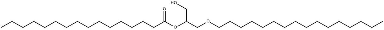 1-O-hexadecyl-2-O-palmitoylglycerol 结构式