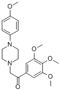 3',4',5'-Trimethoxy-α-[4-(p-methoxyphenyl)-1-piperazinyl]acetophenone Structure