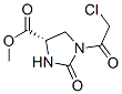 4-Imidazolidinecarboxylic acid, 1-(chloroacetyl)-2-oxo-, methyl ester, (S)- (9CI) 化学構造式