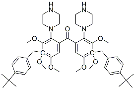 4-(p-tert-Butylbenzyl)-1-piperazinyl(3,4,5-trimethoxyphenyl) ketone Struktur