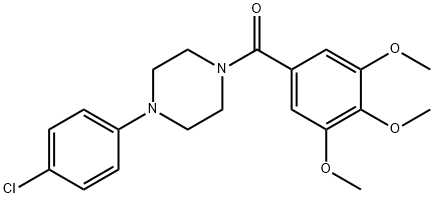 4-(p-Chlorophenyl)-1-piperazinyl(3,4,5-trimethoxyphenyl) ketone,17766-66-4,结构式