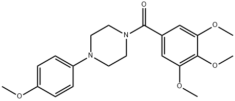 4-(p-メトキシフェニル)-1-ピペラジニル(3,4,5-トリメトキシフェニル)ケトン 化学構造式