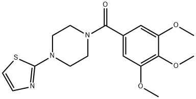 1-(2-Thiazolyl)-4-(3,4,5-trimethoxybenzoyl)piperazine,17766-79-9,结构式