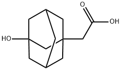 3-ヒドロキシ-1-アダマンタン酢酸 化学構造式