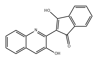 3-羟基-2-(3-羟-2-喹啉基)-1H-茚-1-酮,17772-51-9,结构式