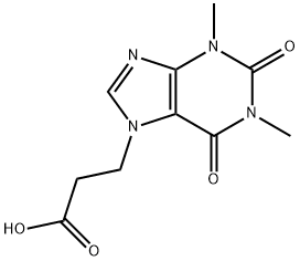 3-(1,3-DIMETHYL-2,6-DIOXO-1,2,3,6-TETRAHYDRO-7H-PURIN-7-YL)PROPANOIC ACID 化学構造式