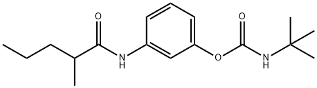 N-[3-(N-tert-Butylcarbamoyloxy)phenyl]-2-methylvaleramide 结构式