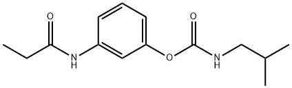 イソブチルカルバミド酸3-(プロピオニルアミノ)フェニル 化学構造式