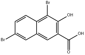 1,6-二溴-2-羟基萘-3-羧酸,1779-10-8,结构式