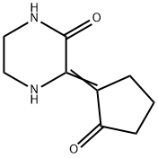 Piperazinone, 3-(2-oxocyclopentylidene)- (9CI) 化学構造式