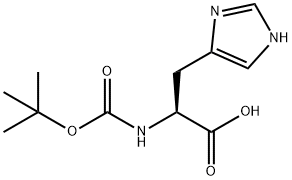 Nα-(tert-ブトキシカルボニル)-L-ヒスチジン 化学構造式